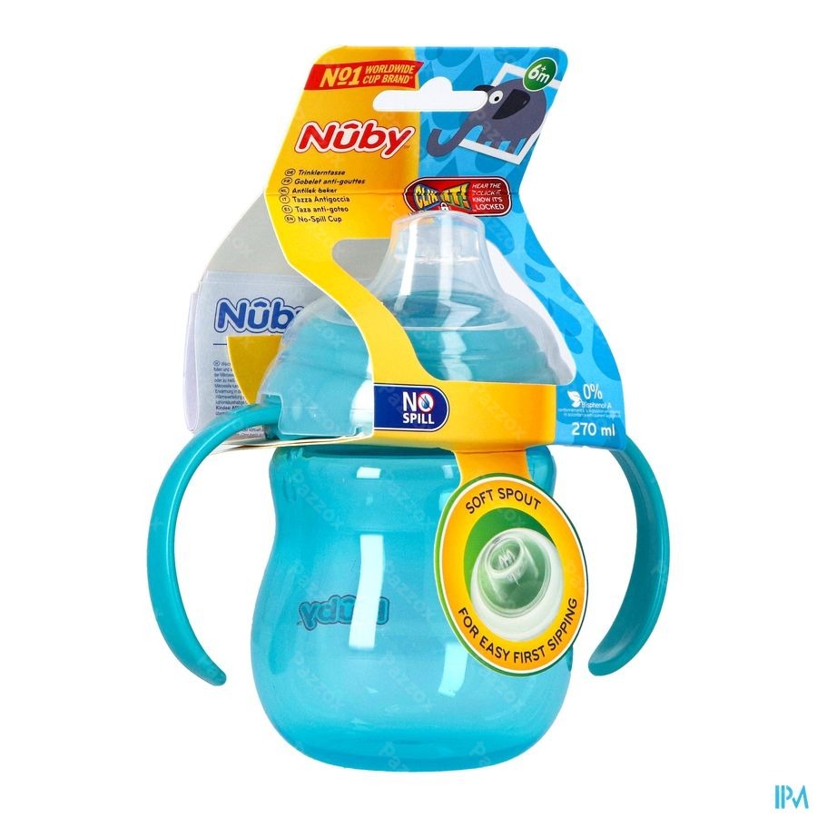 Nuby Gobelet A/goutte Anses 6m+ 270ml