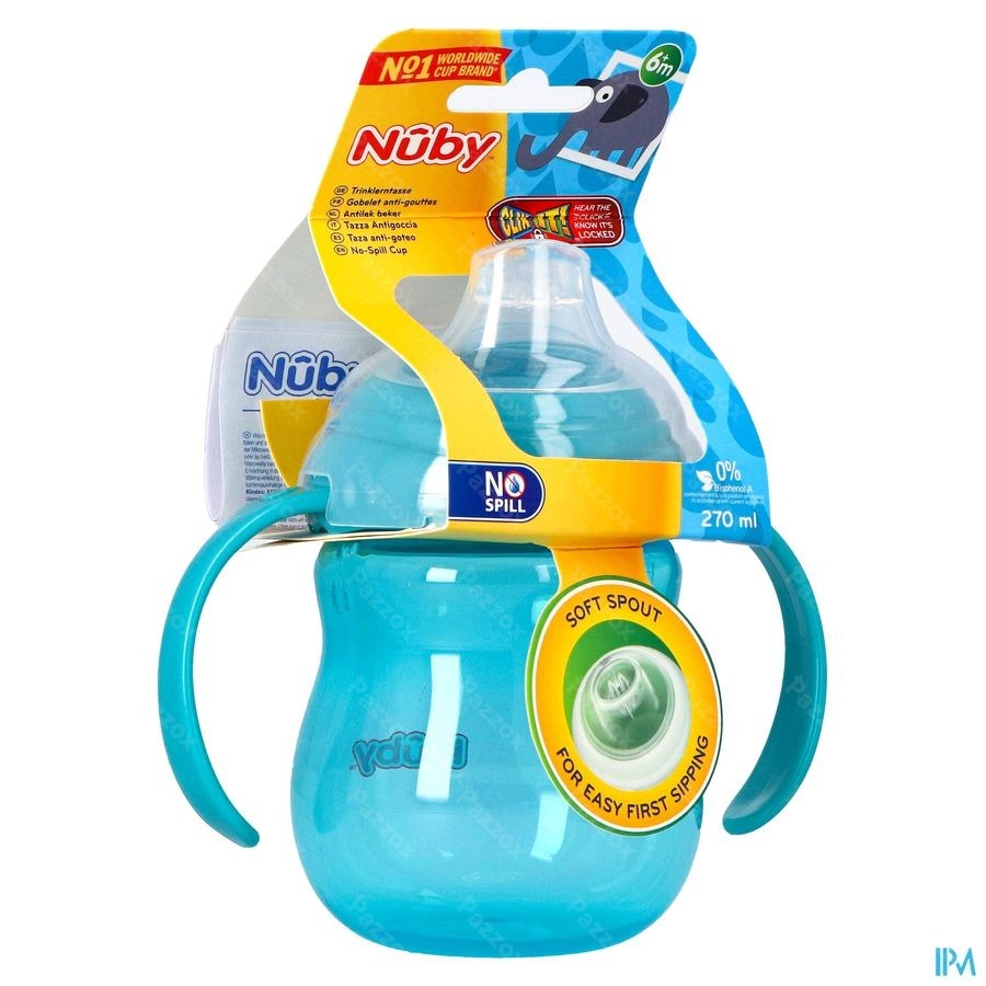 Nuby Gobelet A/goutte Anses 6m+ 270ml