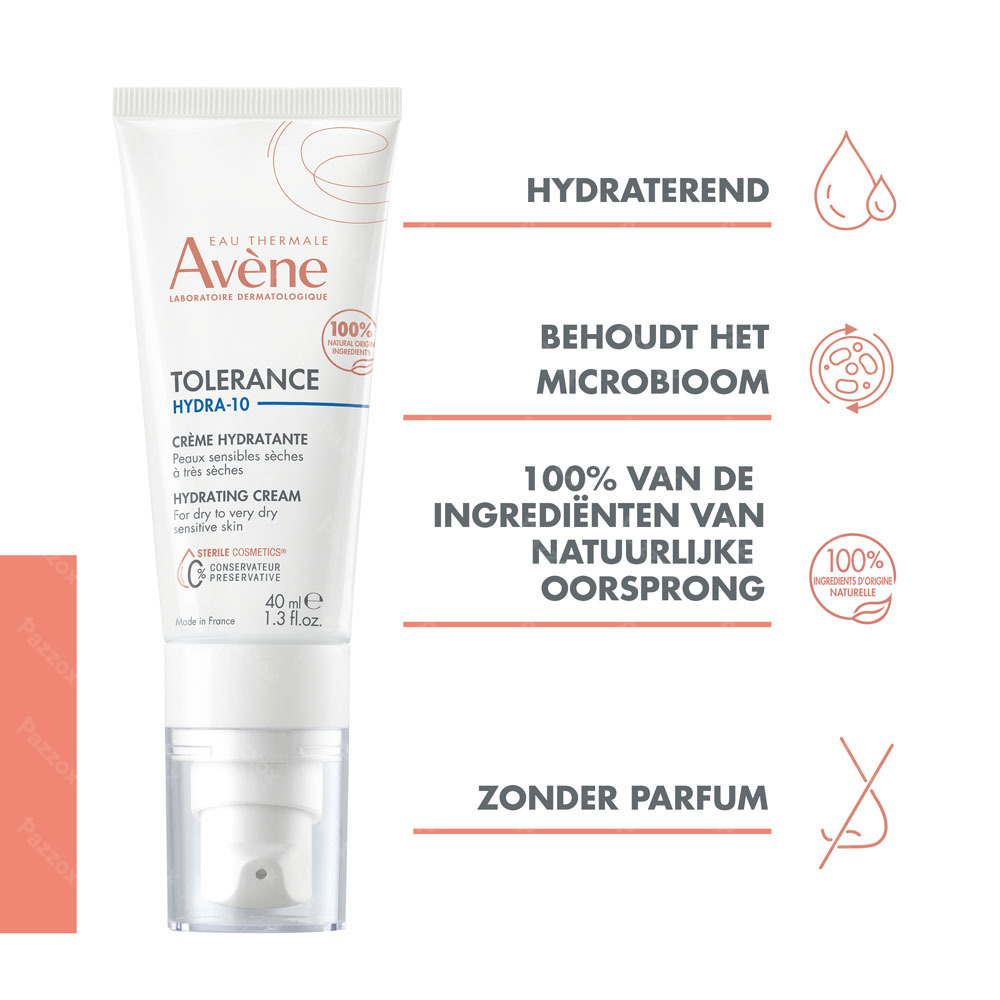 Avène Tolérance Hydra 10 Hydraterende Crème Gevoelige droog tot zeer droge huid 40ml