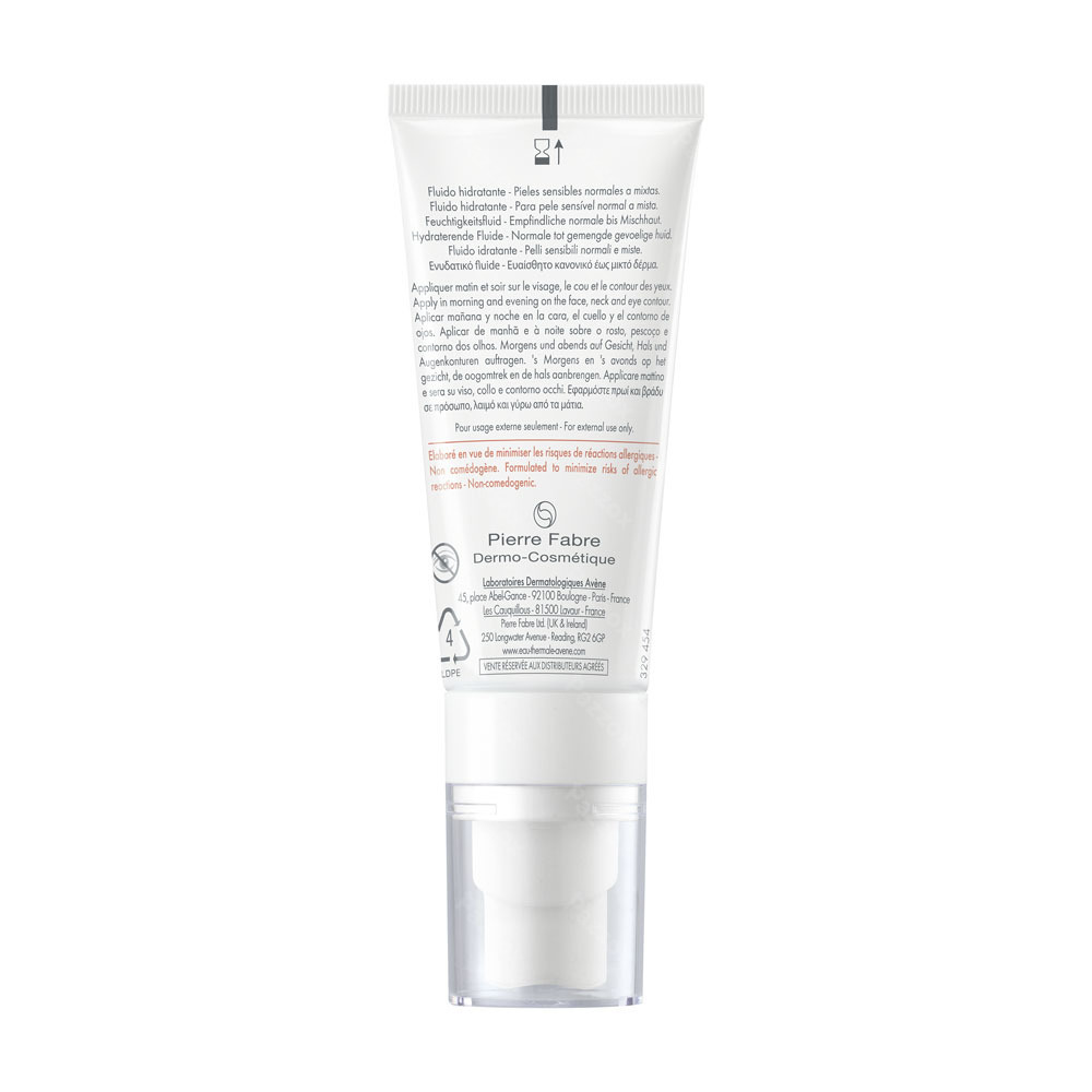 Avène Tolérance Hydra 10 Hydrataterende Fluide Gevoelige normale tot gemengde huid 40ml