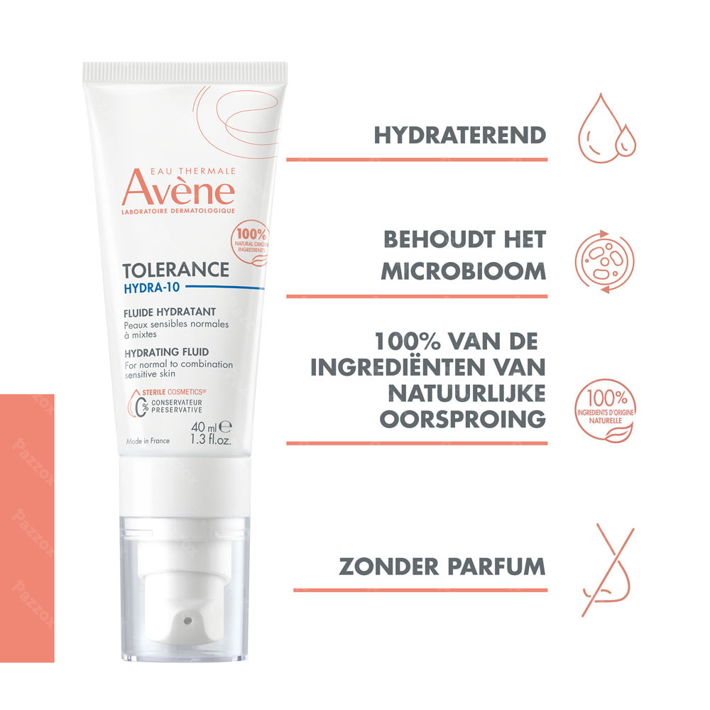 Avène Tolérance Hydra 10 Hydrataterende Fluide Gevoelige normale tot gemengde huid 40ml