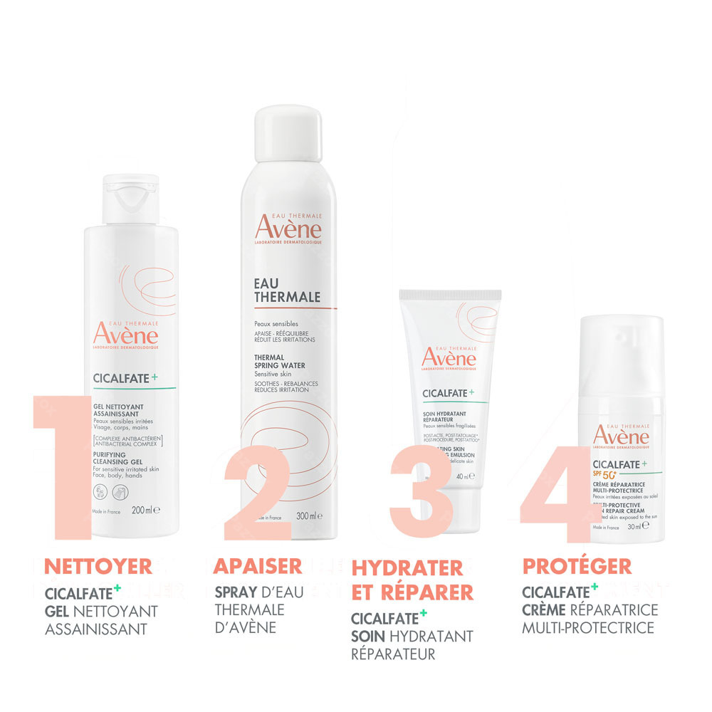 Avène Cicalfate+ Gel nettoyant assainissant, Peau sensible irritée 200ml
