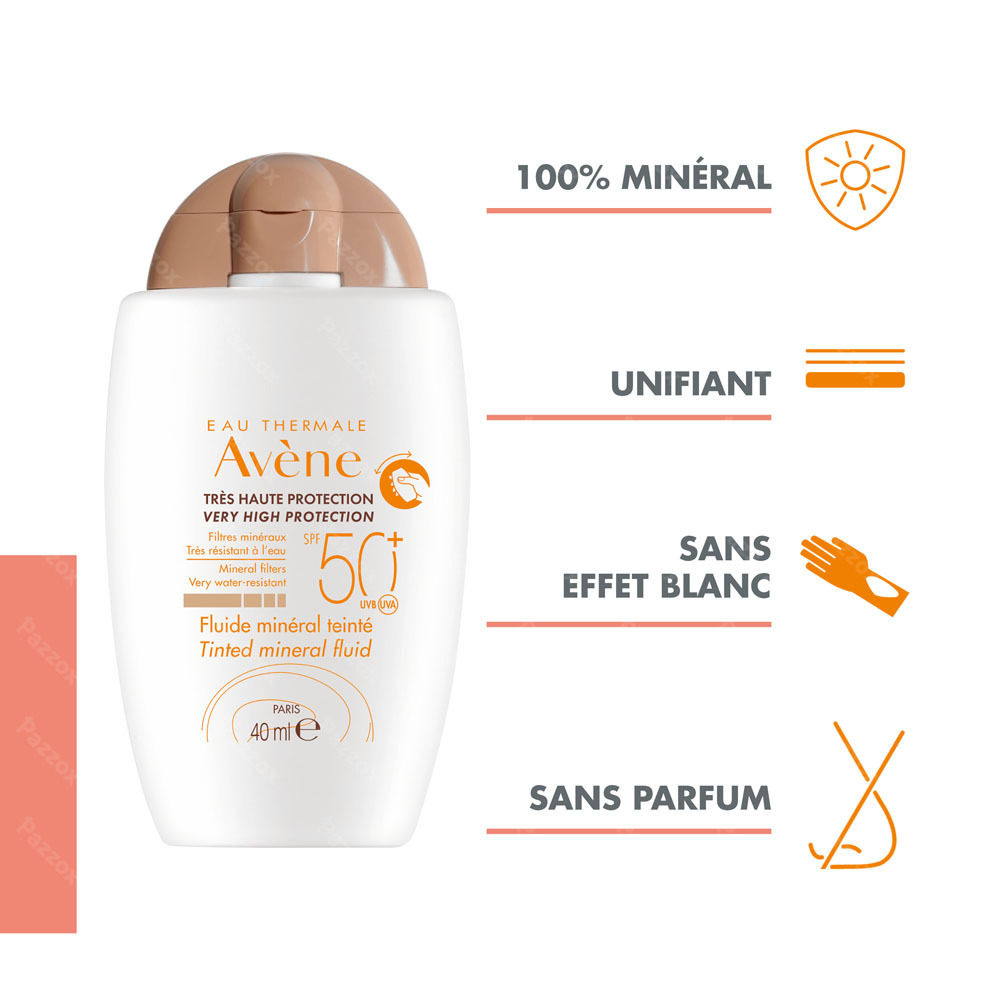 Avene Sol Spf50+ Fluide Mineral Teinte 40ml
