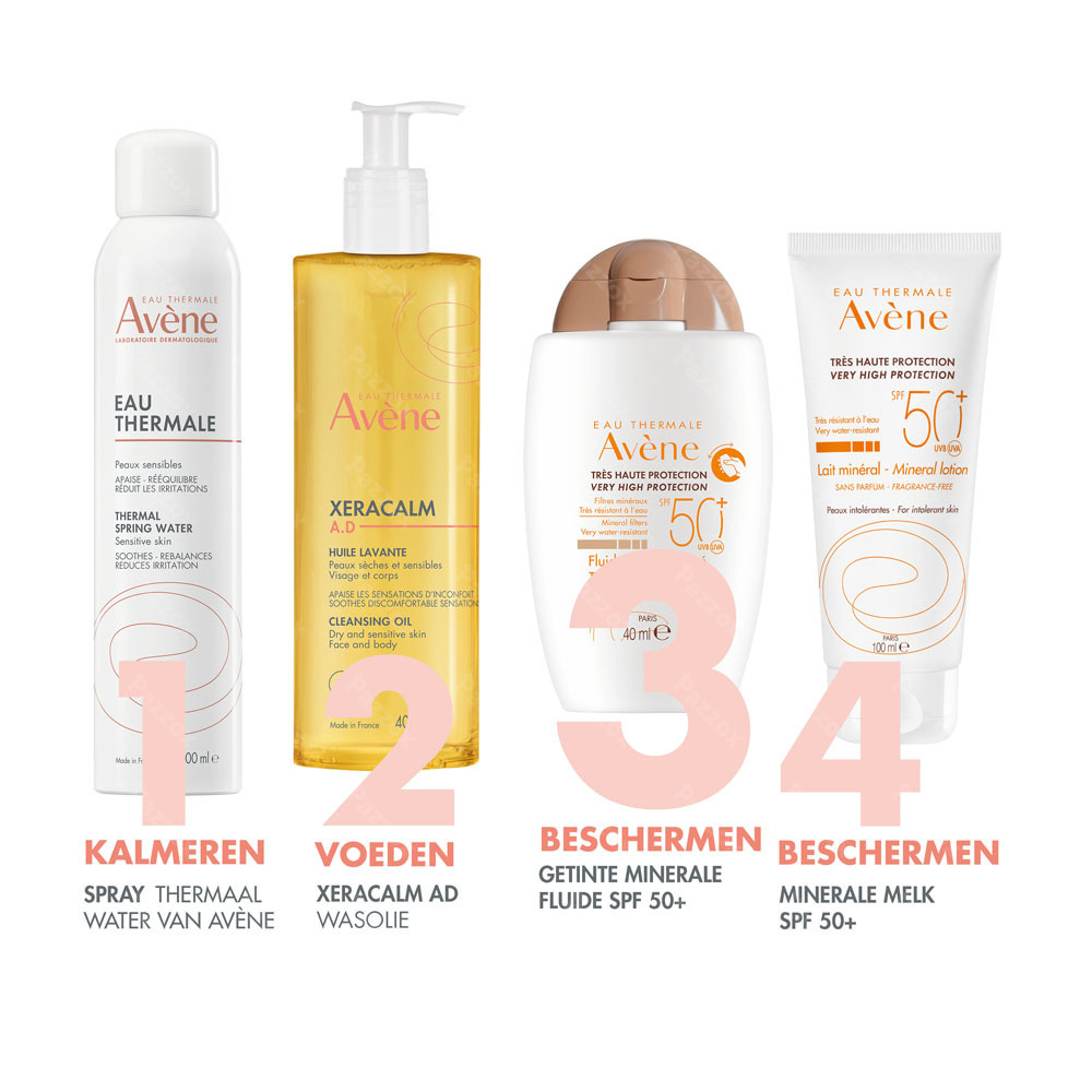 Avène Zon Minerale Getinte Intolerante Huid Fluide SPF50+ 40ml