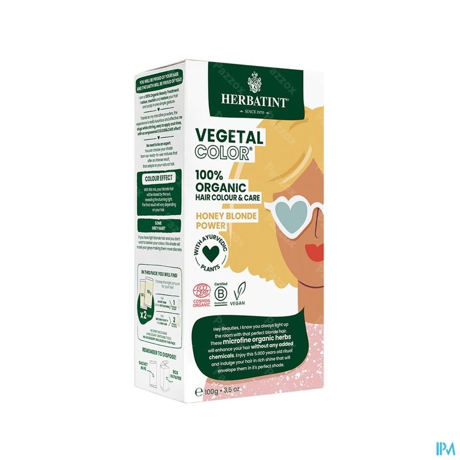 Herbatint Vegetal Color Eco Honey Blonde Pow.100ml
