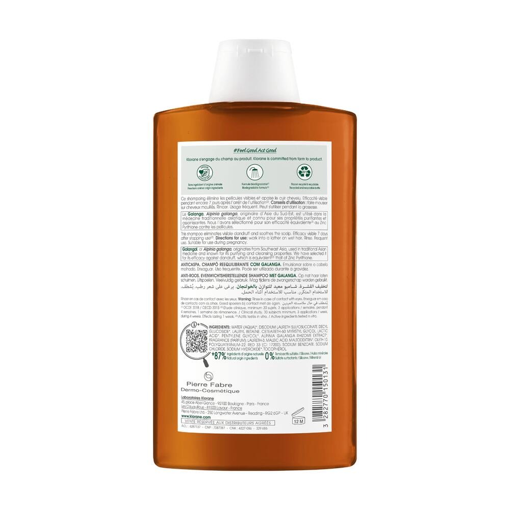 Klorane Galanga Anti Roos Shampoo 400 ml