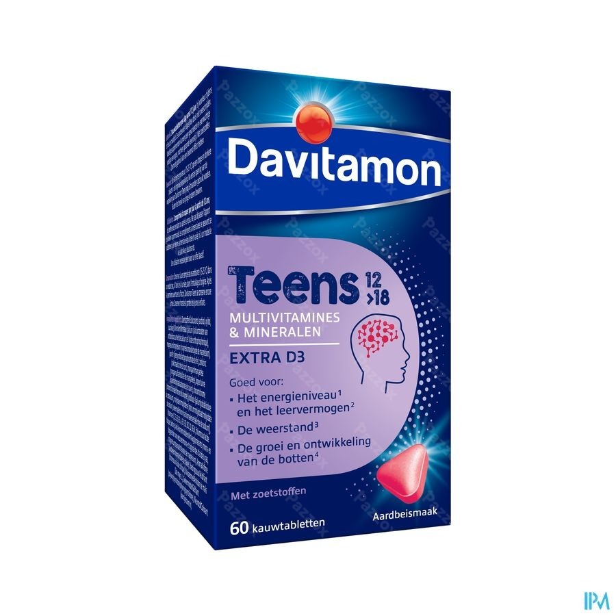 Davitamon Teens Multivitamine 60 Kauwtabletten