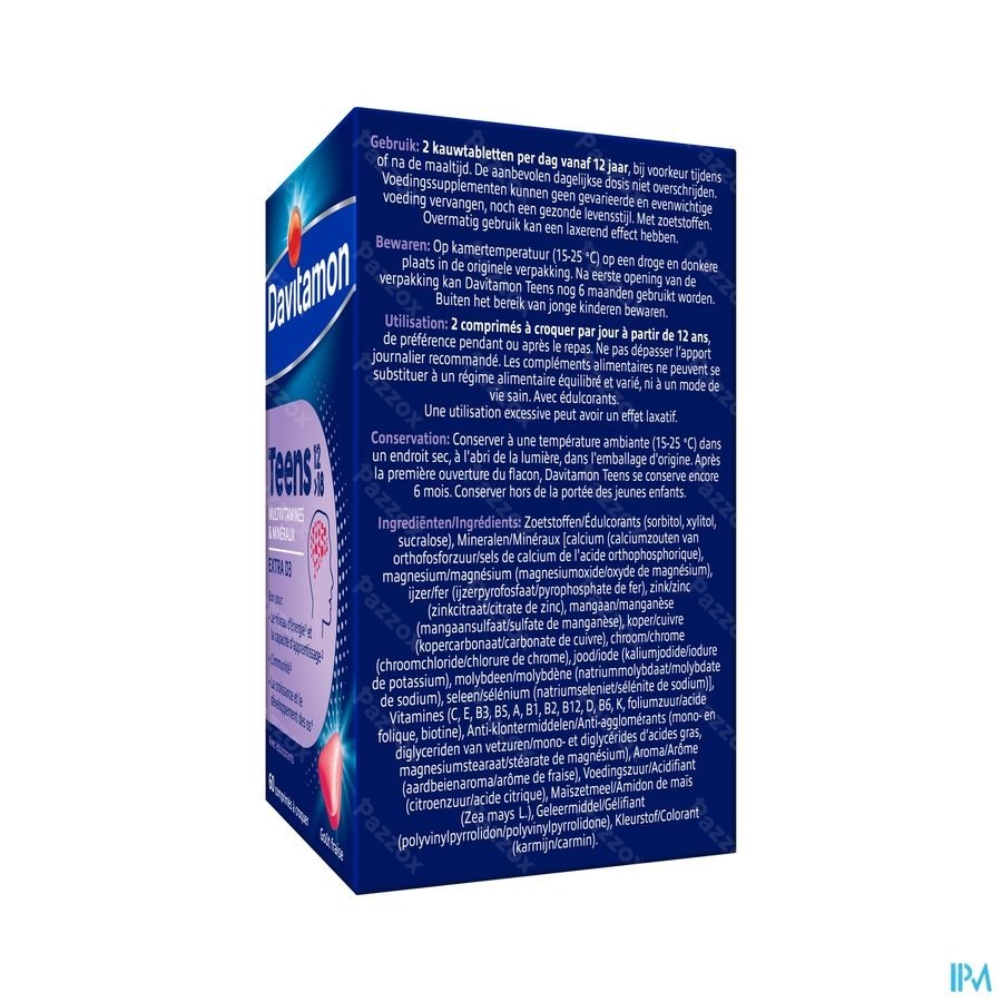 Davitamon Teens Multivitamine 60 Kauwtabletten