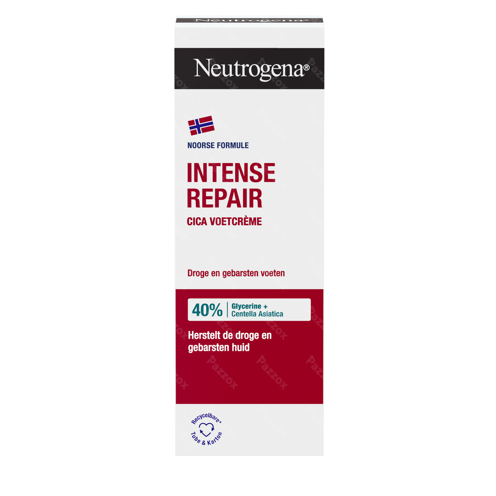 Neutrogena Noorse Formule Intense Repair Cica Voetbalsem Droge Voeten en Gebarsten Hielen 50ml