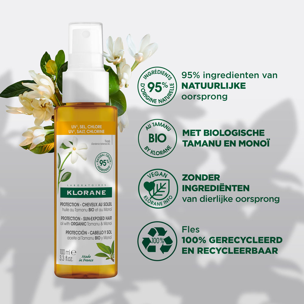 Klorane Zonnebescherming Olie Tamanu En Monoi Bio