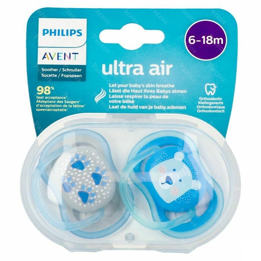 Philips Avent Ultra Air Fopspeen Boy 6-18m Scf085/03 2 Stuks
