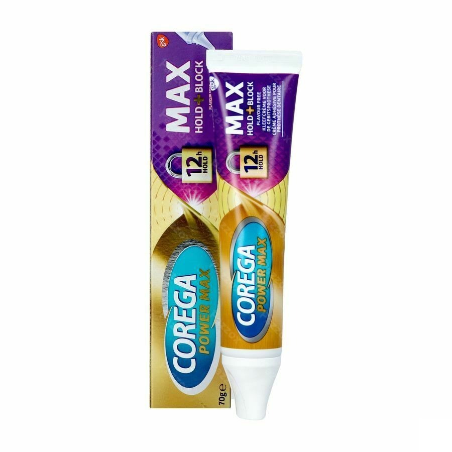 Corega Max Hold + Block Kleefcrème 70g