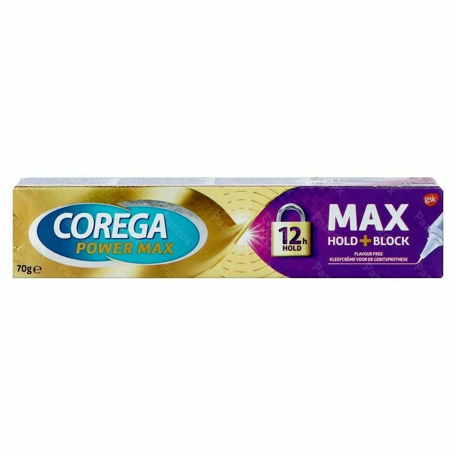 Corega Max Hold + Block Kleefcrème 70g