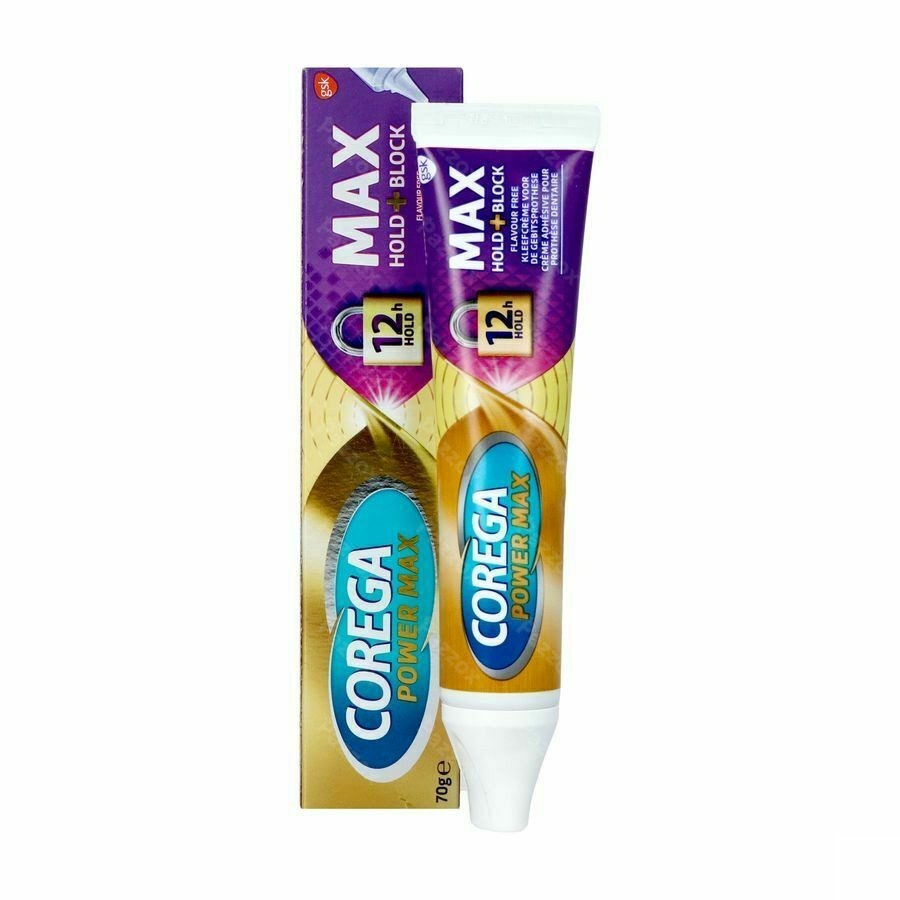 Corega Max Hold + Block Kleefcrème 70g