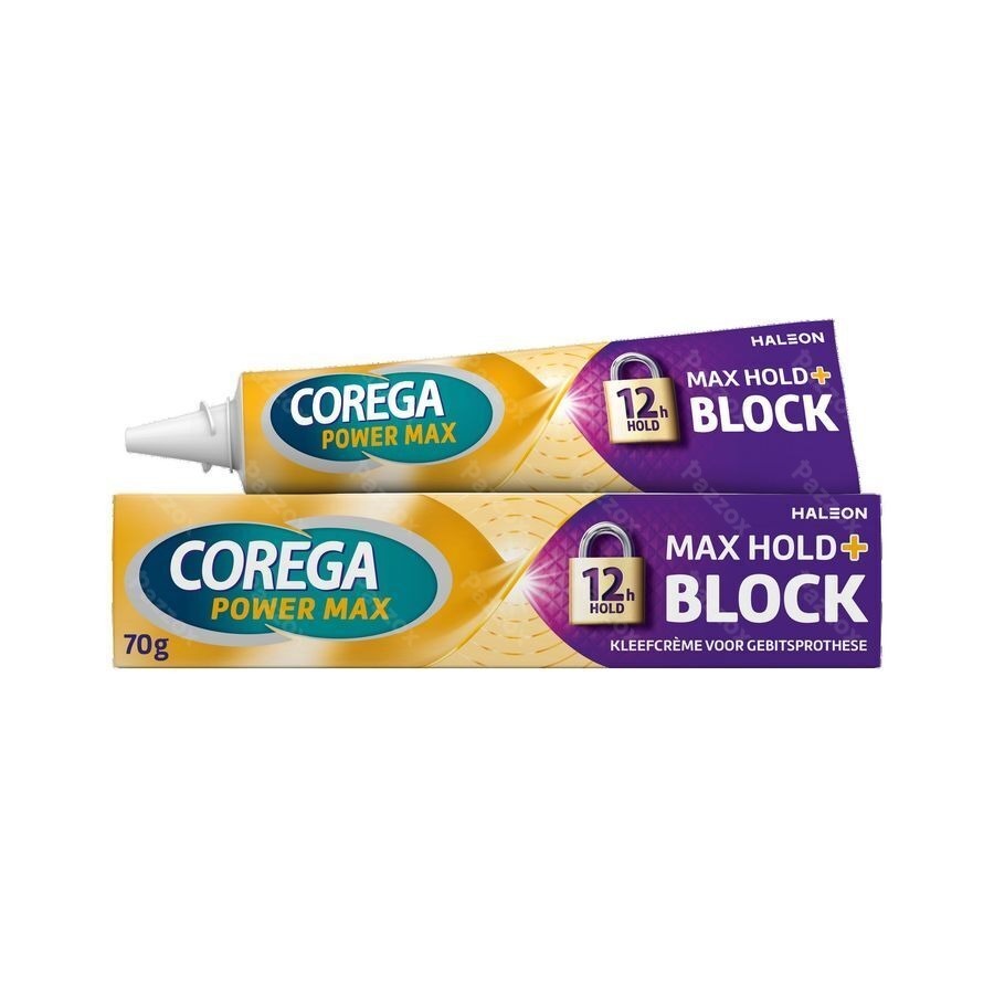 Corega Max Hold + Block Kleefcrème 70g