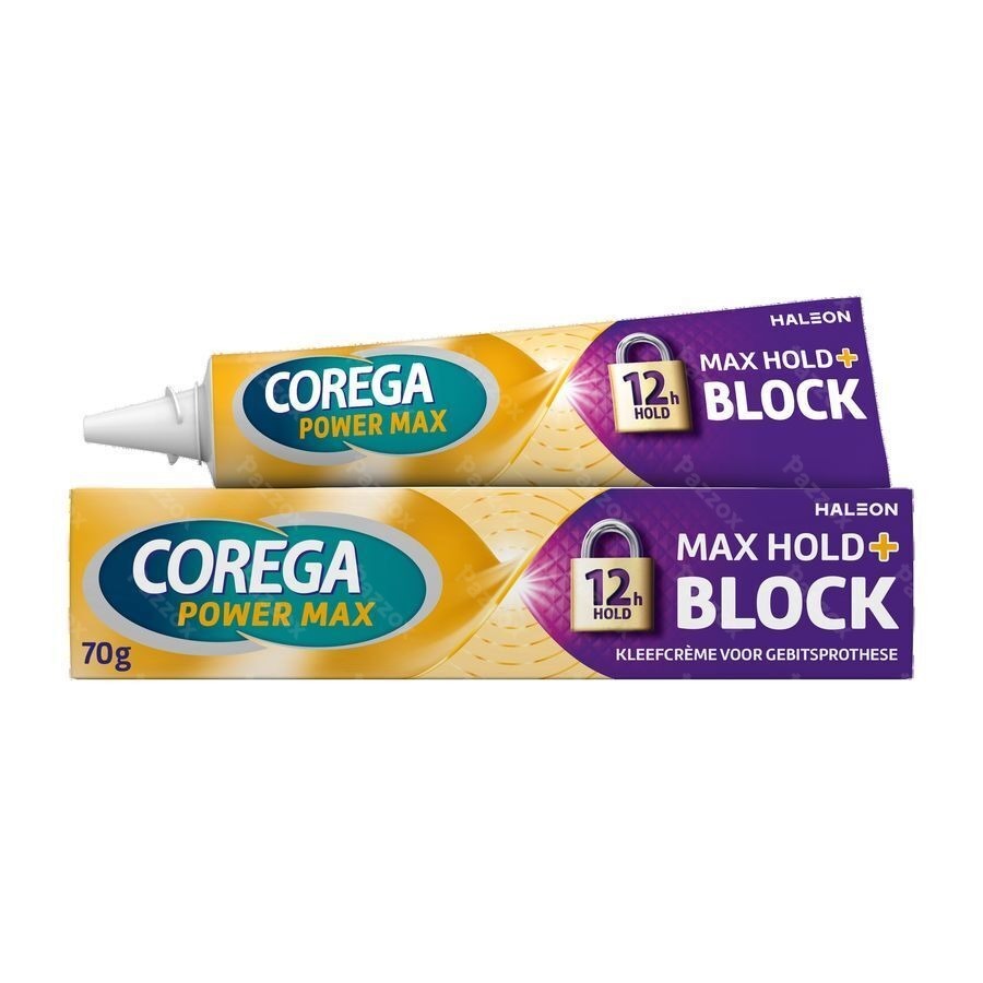 Corega Max Hold + Block Kleefcrème 70g