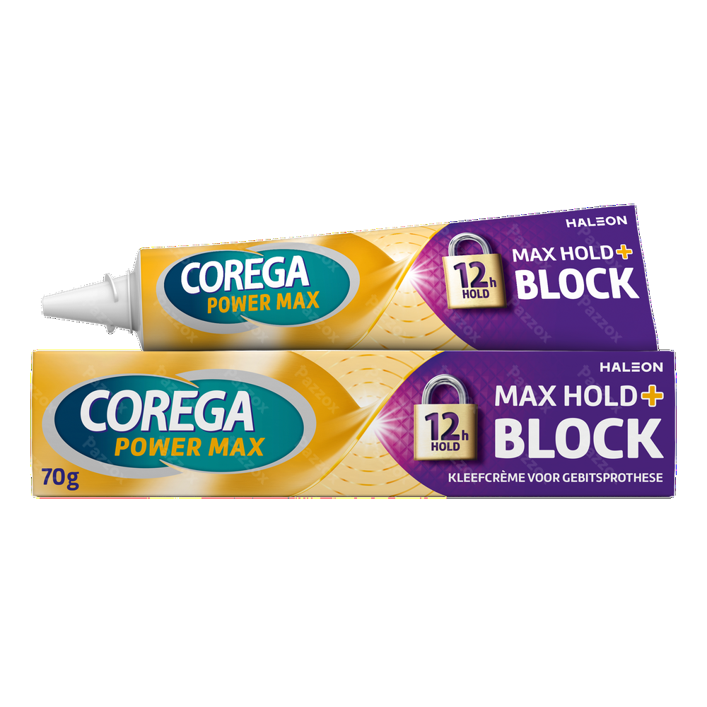 Corega Max Hold + Block Kleefcrème 70g