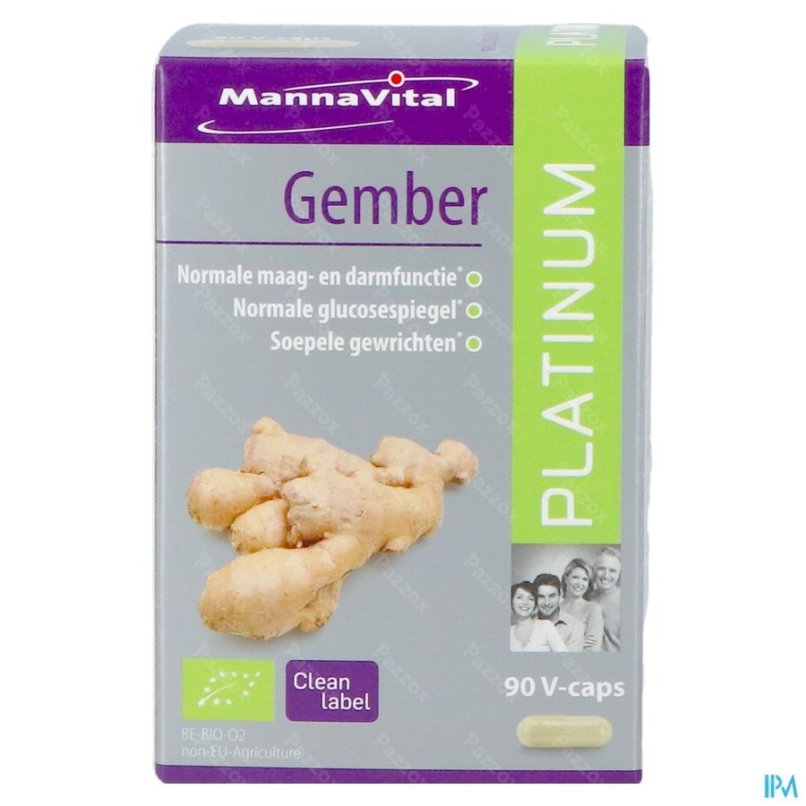 Mannavital Gember Platinum V-caps 90