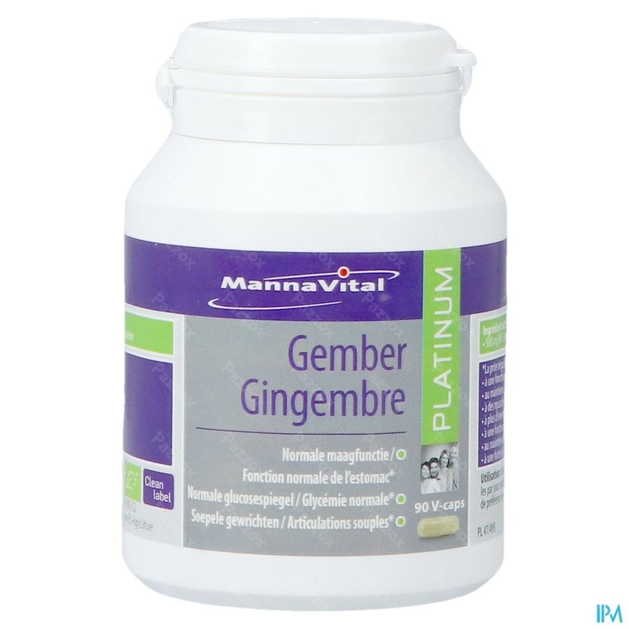Mannavital Gember Platinum V-caps 90