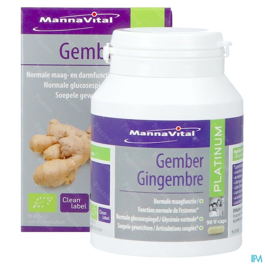 Mannavital Gember Platinum V-caps 90