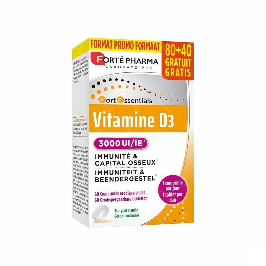 Forté Pharma Vitamine D3 3000 IE 120 Capsules