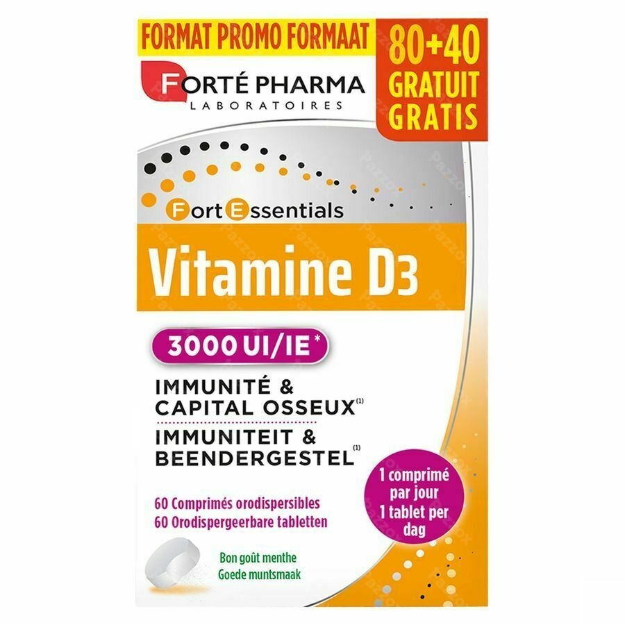 Forté Pharma Vitamine D3 3000 IE 120 Capsules