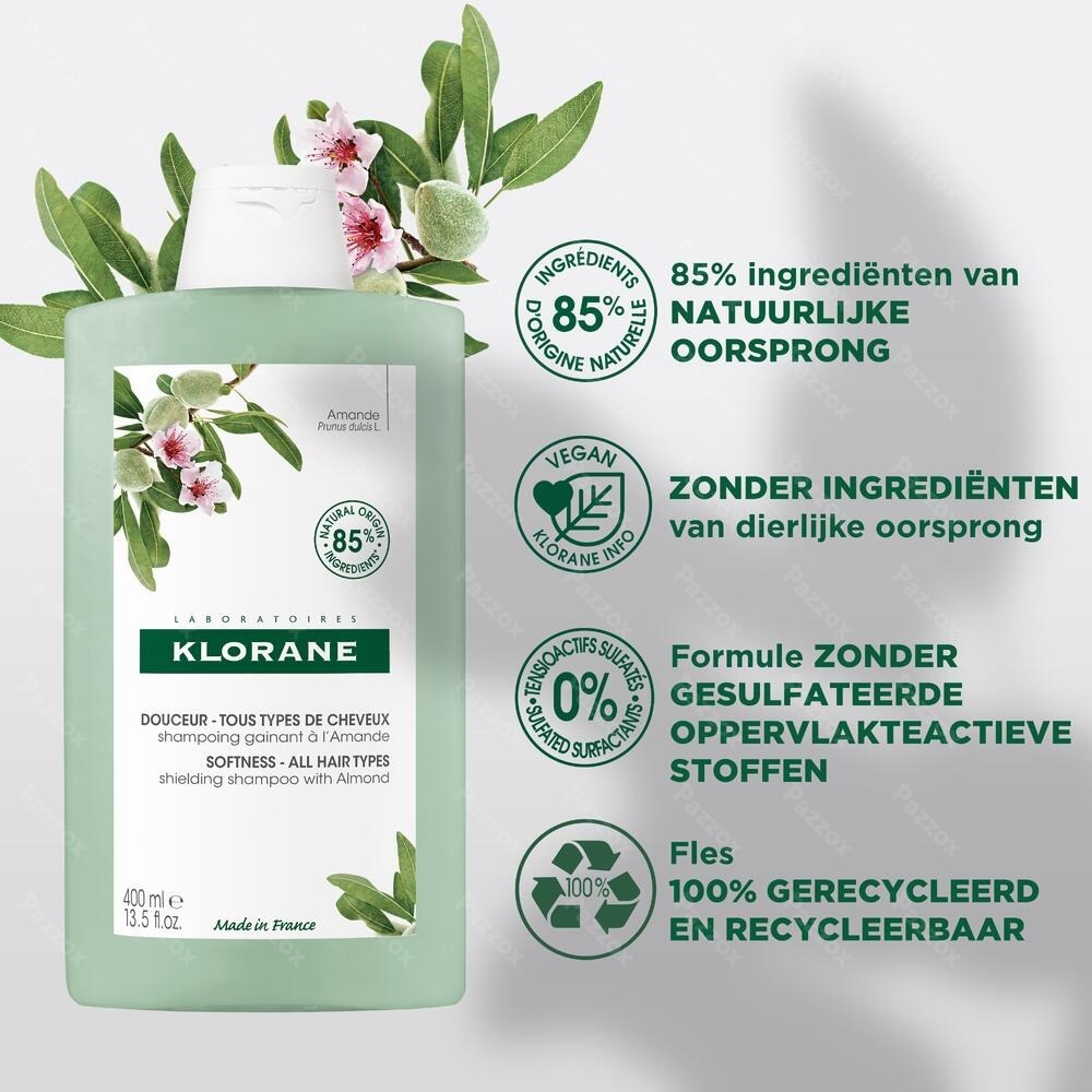 Klorane Omhullende Shampoo Amandel 200ml