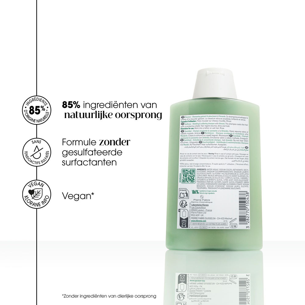 Klorane Omhullende Shampoo Amandel 200ml
