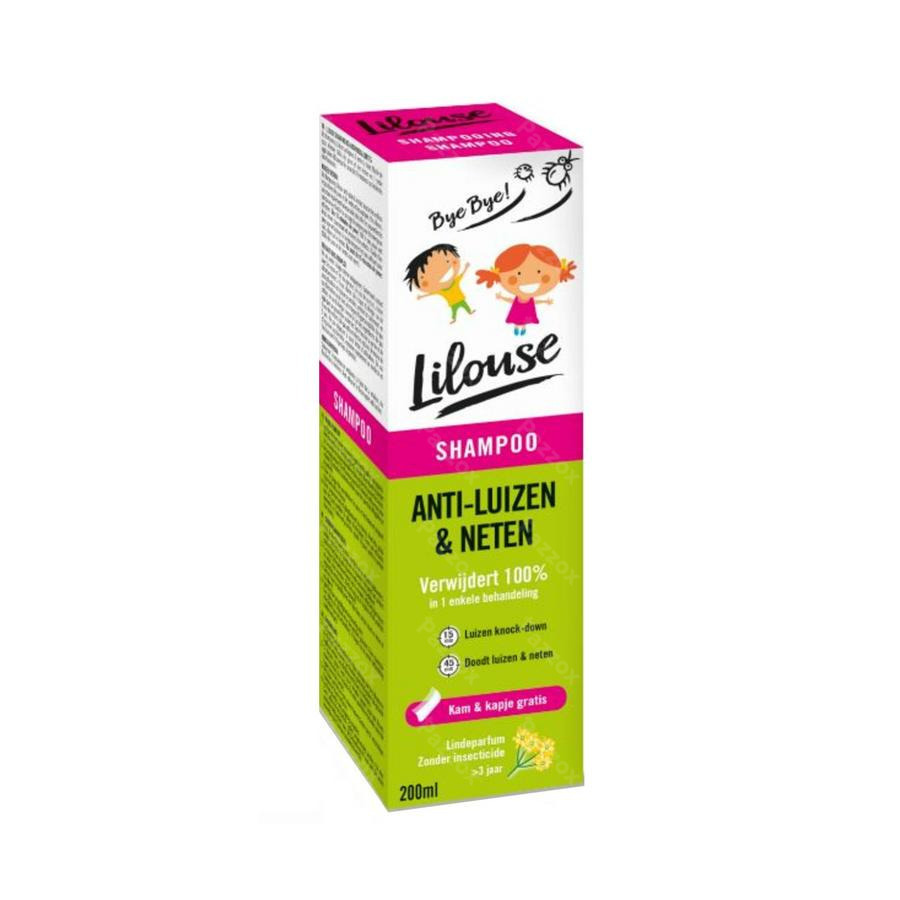 Lilouse Anti Luizen en Neten Shampoo Zonder Insecticide Vanaf 3 Jaar Kam + Kapje Gratis 200ml