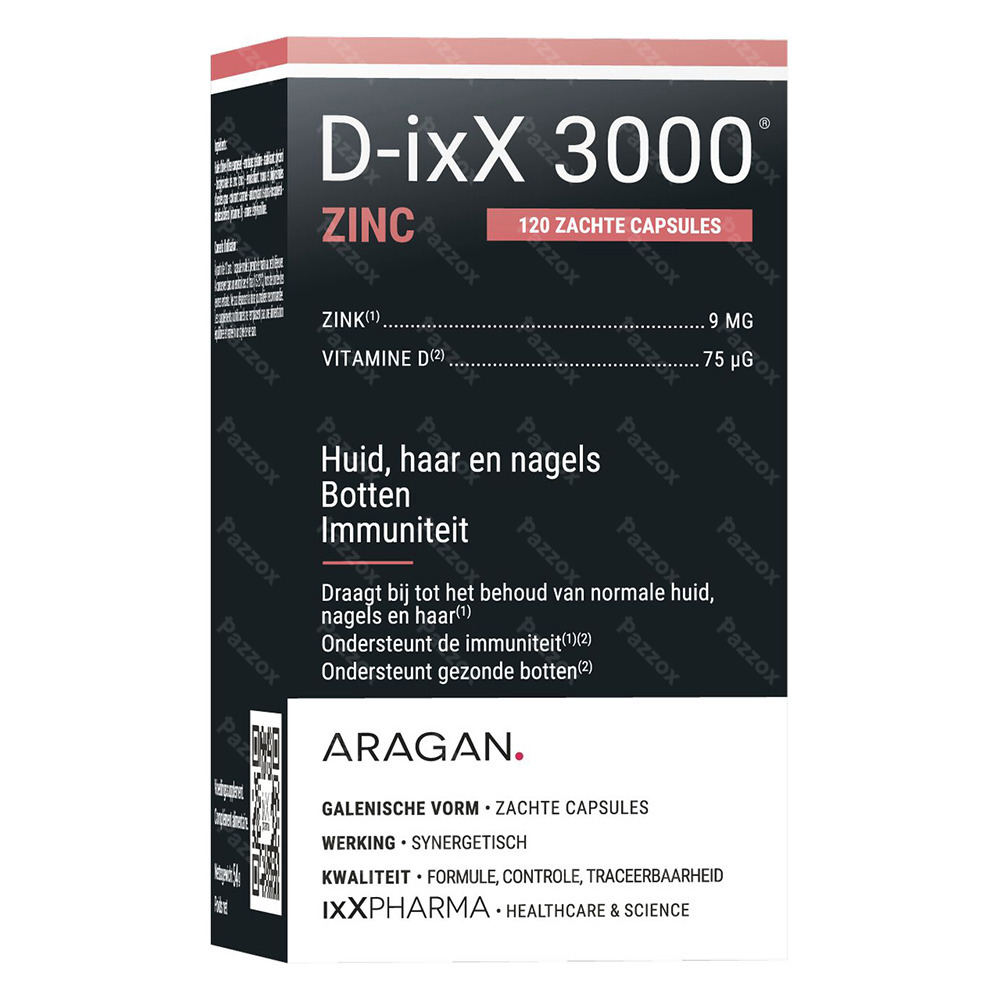 D-ixX 3000 Zinc Vitamine D 3000 IU + Zink 120 Capsules