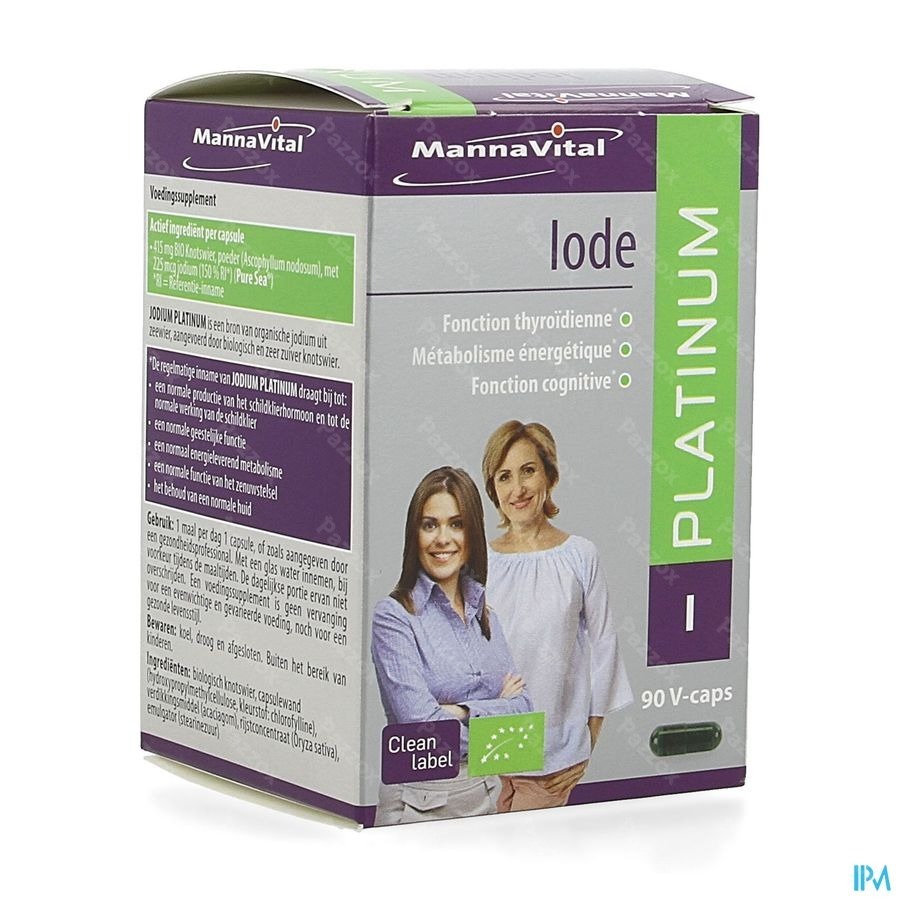 Mannavital Iode Platinum Bio V-caps 90