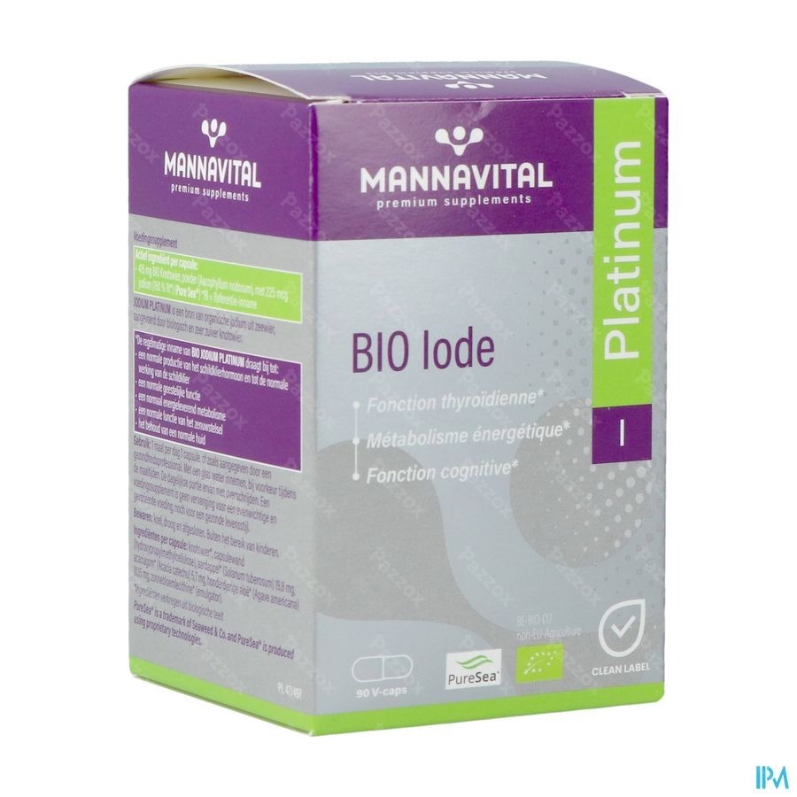 Mannavital Iode Platinum Bio V-caps 90