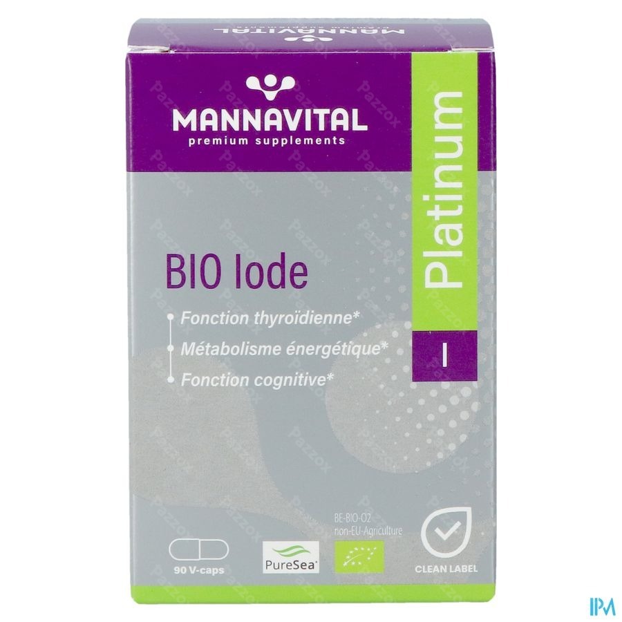 Mannavital Iode Platinum Bio V-caps 90