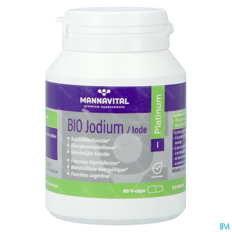 Mannavital Iode Platinum Bio V-caps 90