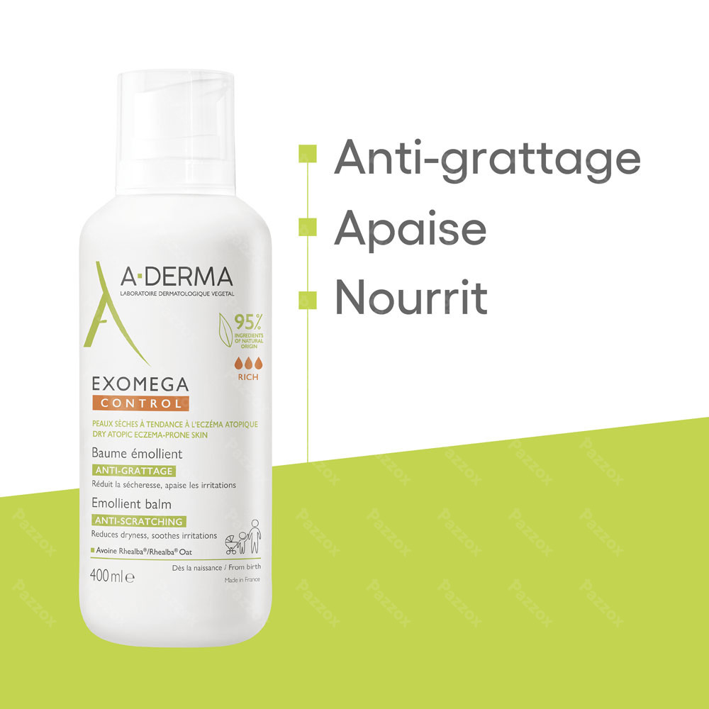 A-Derma Exomega Control Creme Emolliente Anti- Grattage 400 ml