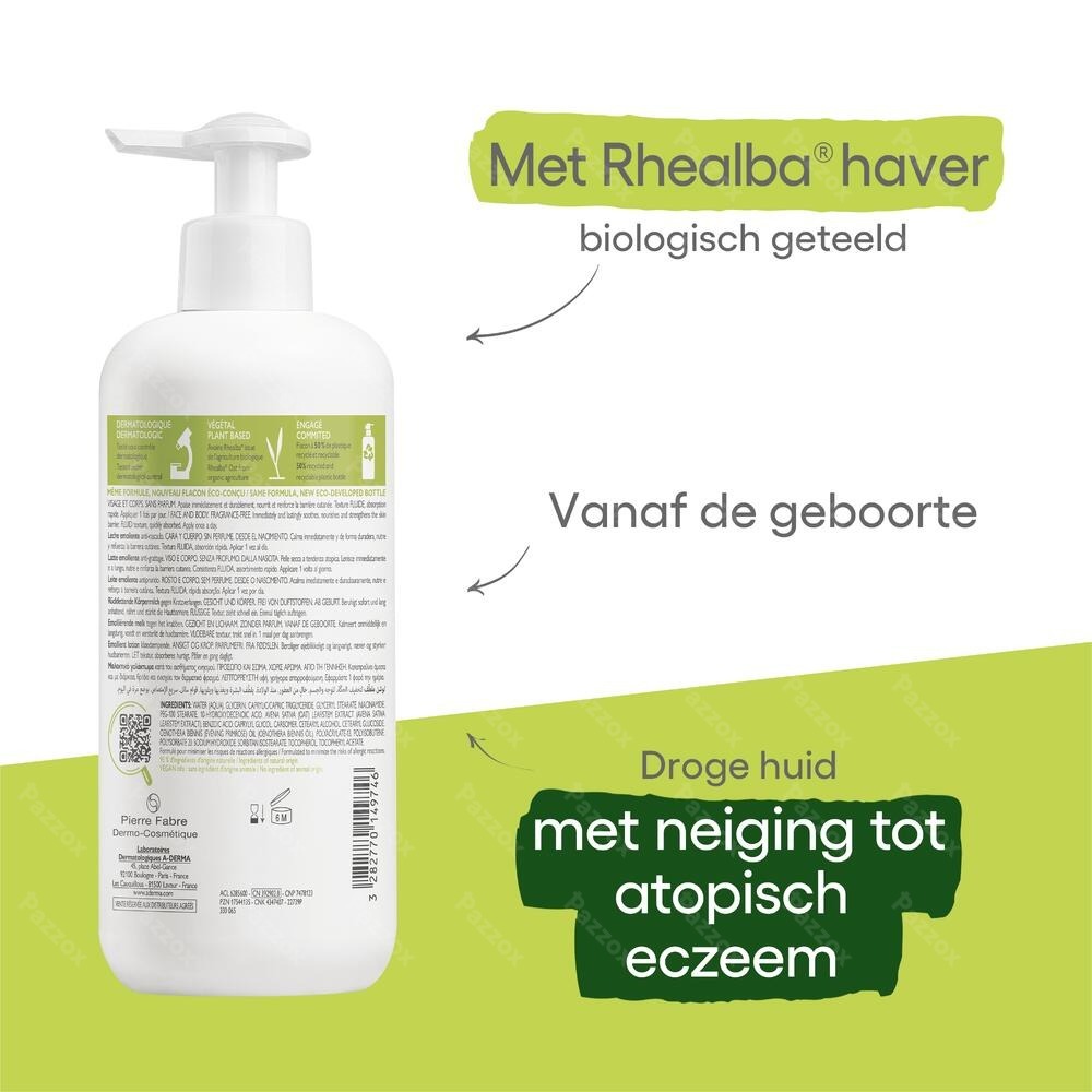 A-Derma Exomega Control Verzachtende Melk 400ml