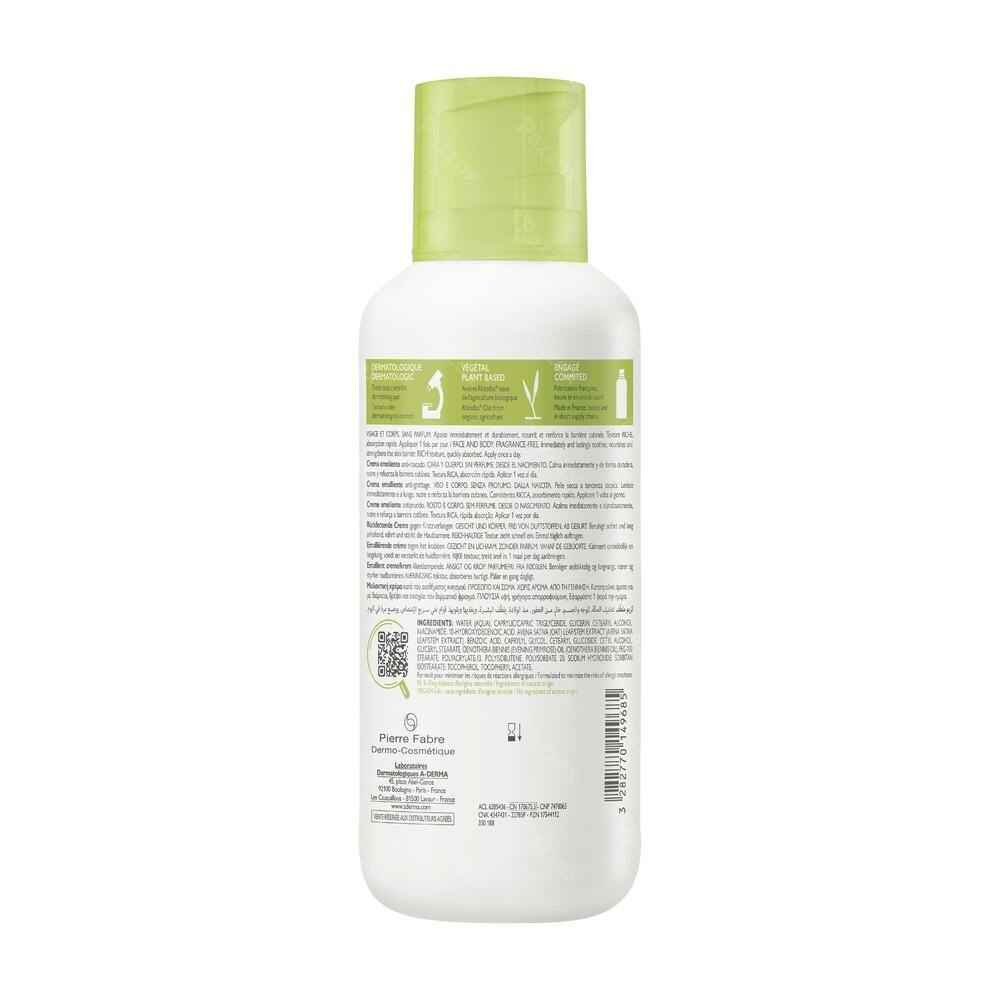 A-Derma Exomega Control Creme Emollient 400ml
