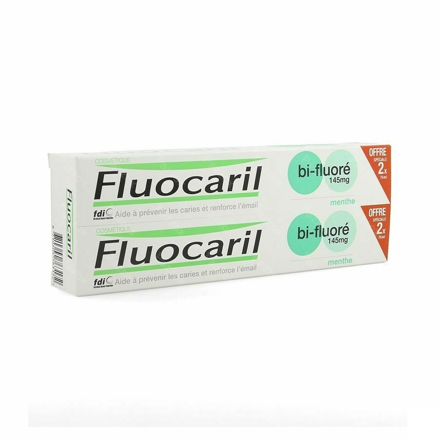 Fluocaril Dentifrice Bi-fluore 145 Menthe 2x75ml