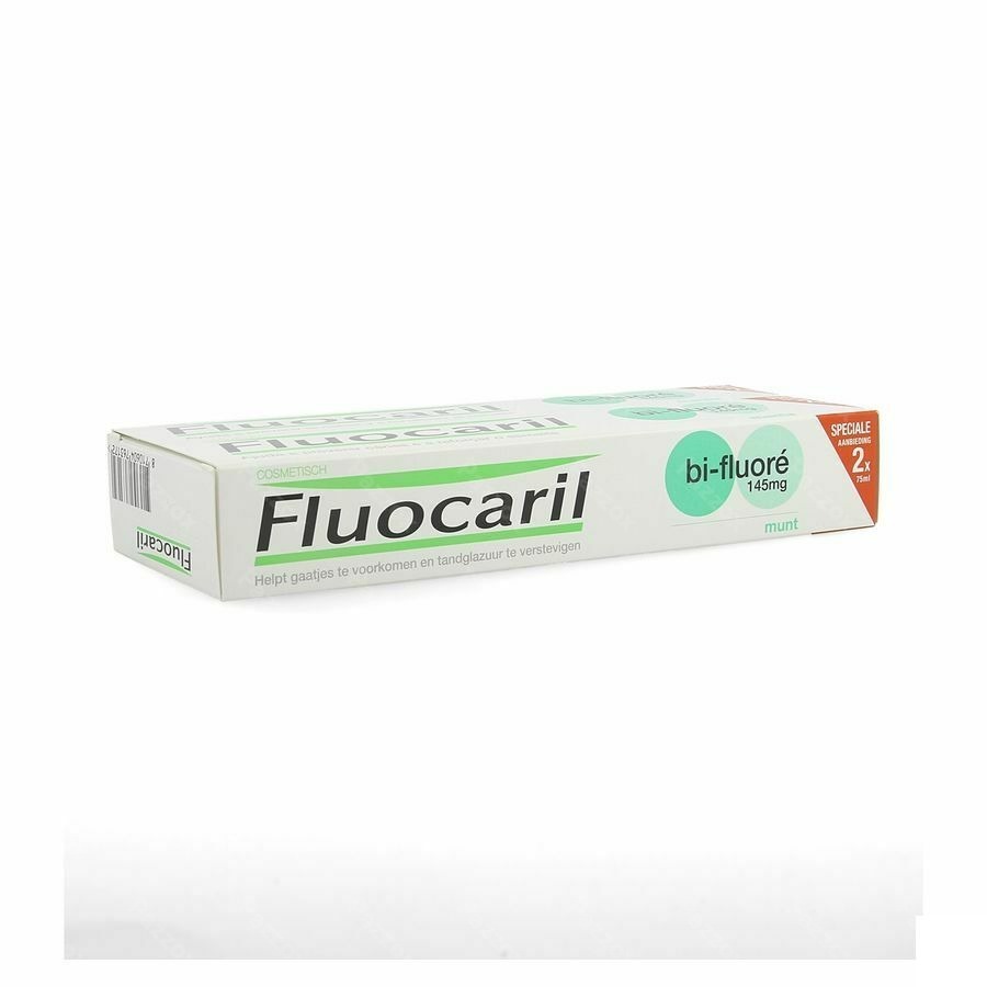 Fluocaril Dentifrice Bi-fluore 145 Menthe 2x75ml