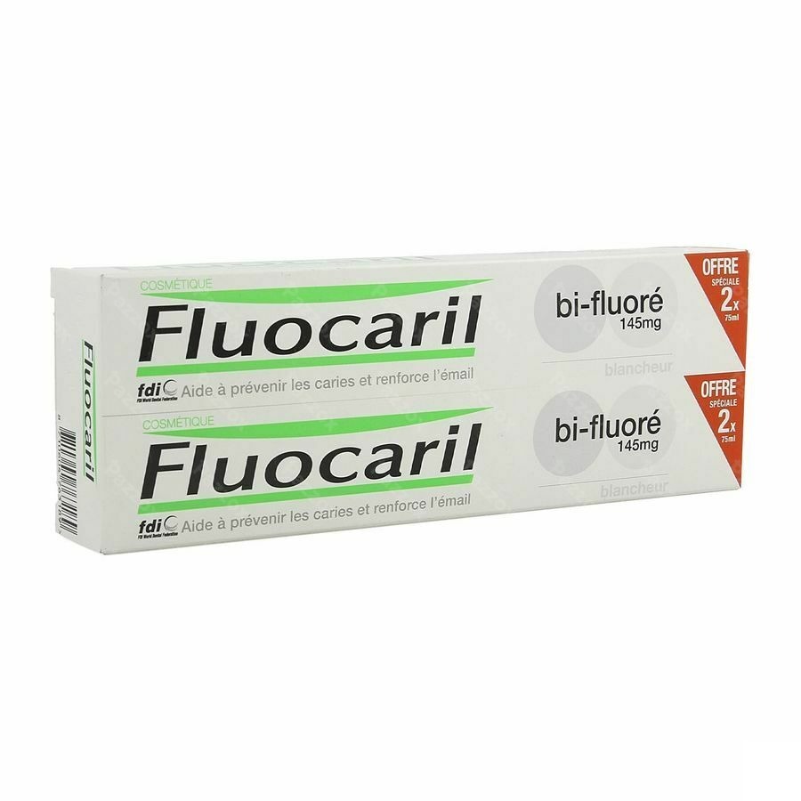 Fluocaril Dentifrice Bi-fluore 145 Blanche 2x75ml