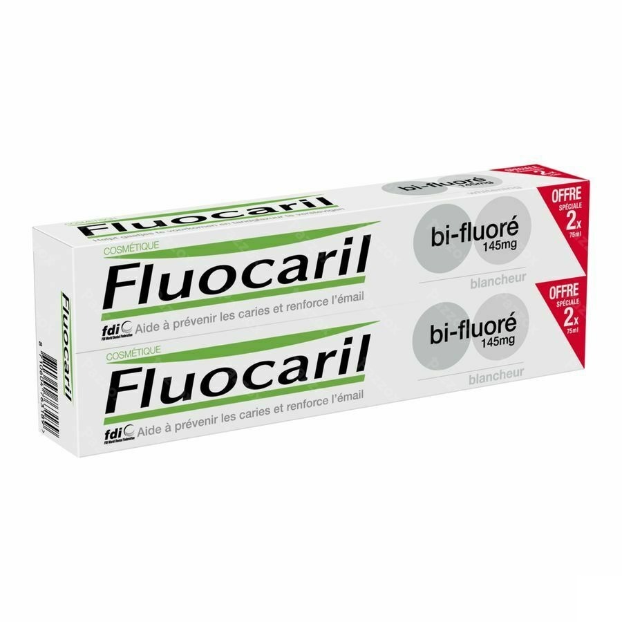 Fluocaril Dentifrice Bi-fluore 145 Blanche 2x75ml