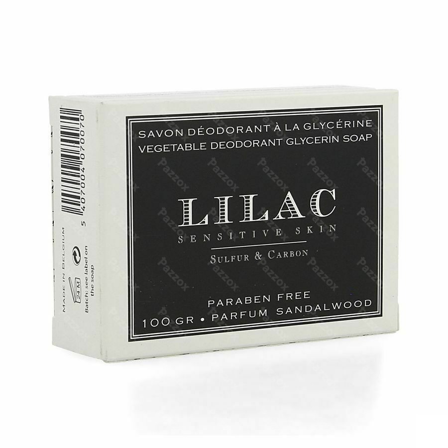 Lilac Savon Deodorant Glycerine Sulf.&charbon 100g