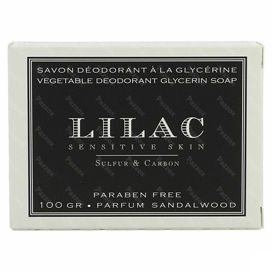 Lilac Savon Deodorant Glycerine Sulf.&charbon 100g