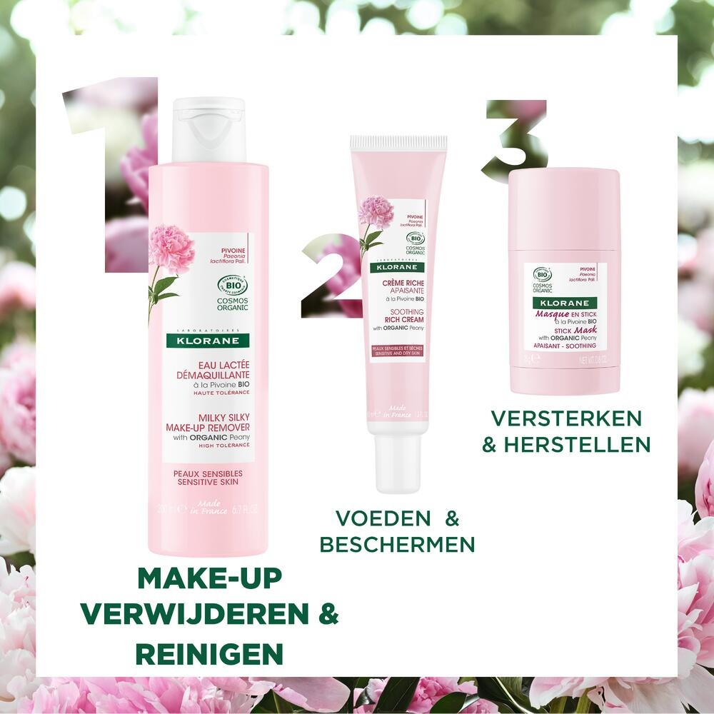 Klorane Pioenroos Reinigend Water Bio 200ml