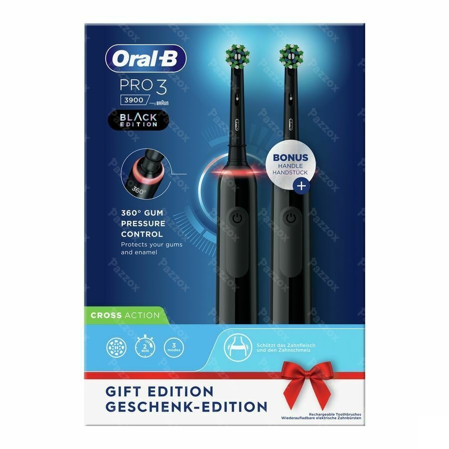 Oral-b Pro3 3900 Duo Black Eb50brb+eb50brb Box