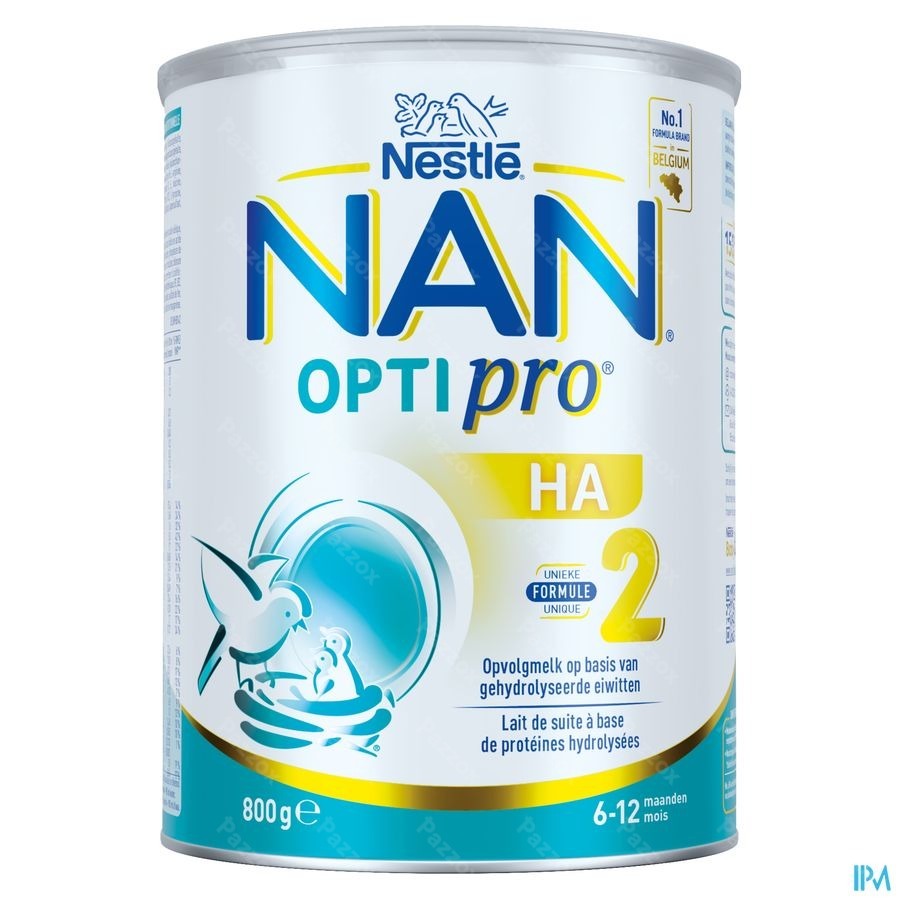 Nan Optipro HA 2 Lait de Suite Hypoallergénique Bébé 6+ Mois 800g