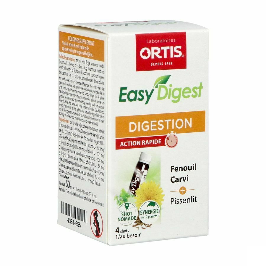 Ortis Easy Digest Shots 4x15ml