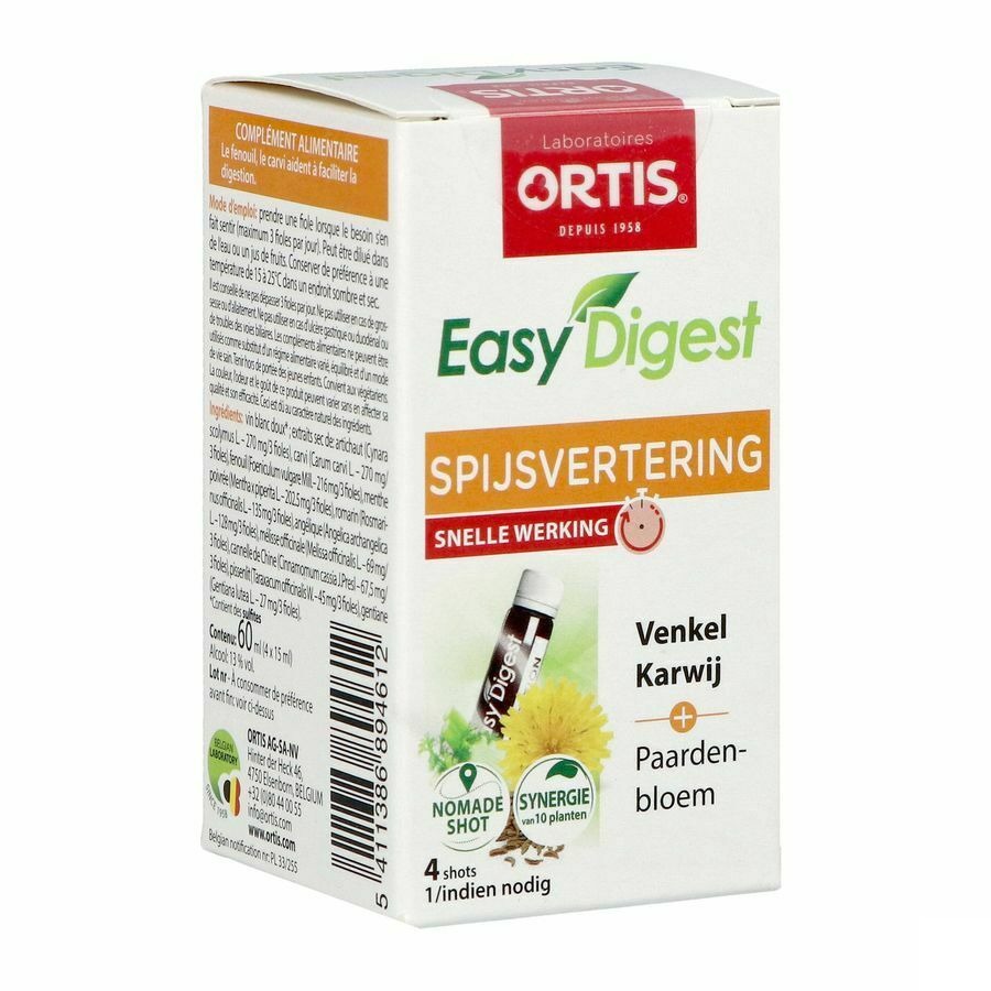 Ortis Easy Digest Shots 4x15ml