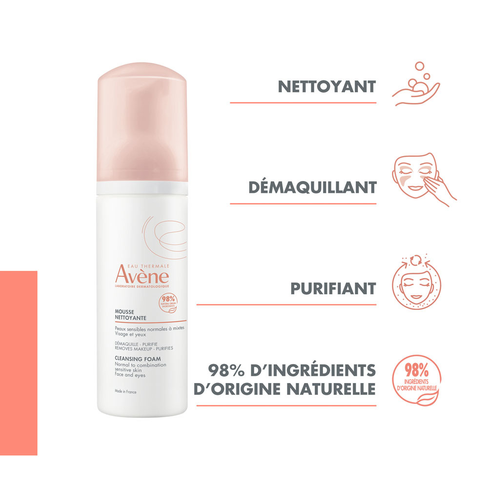 Avène Les Essentiels Mousse Nettoyante 50ml