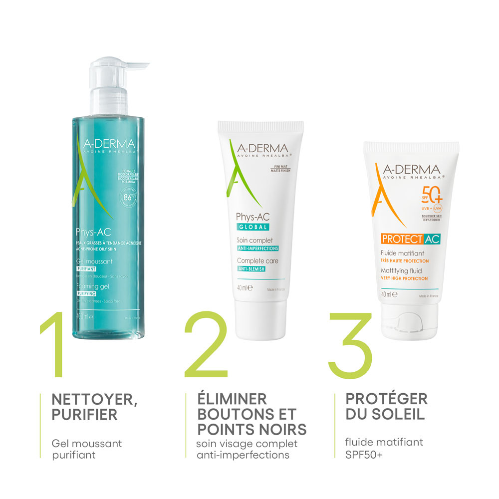 Aderma Protect Ac Fluide Matifiant Spf50+ 40ml